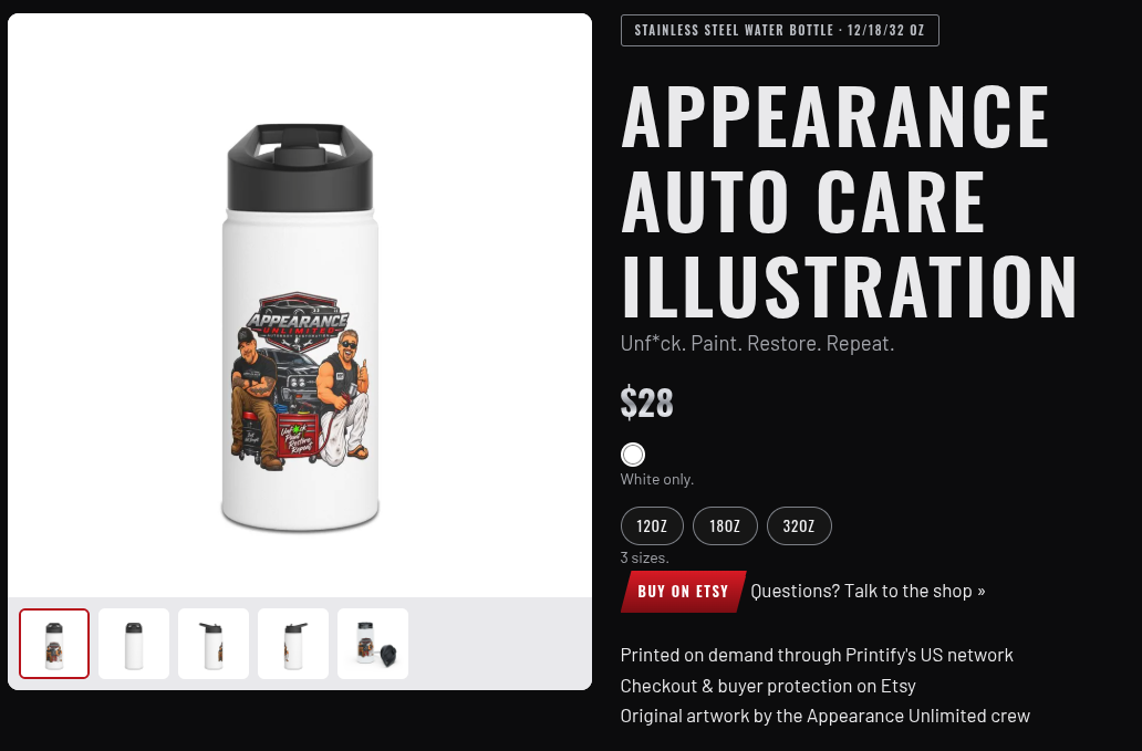 Appearance Auto Care illustration bottle